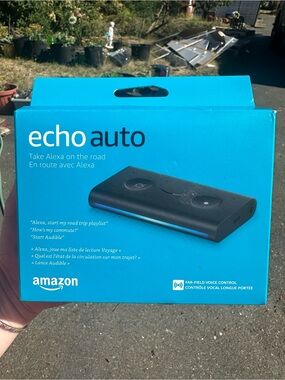 Amazon Bright Blue Echo Auto Retail Packaging